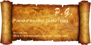 Pandureszku György névjegykártya